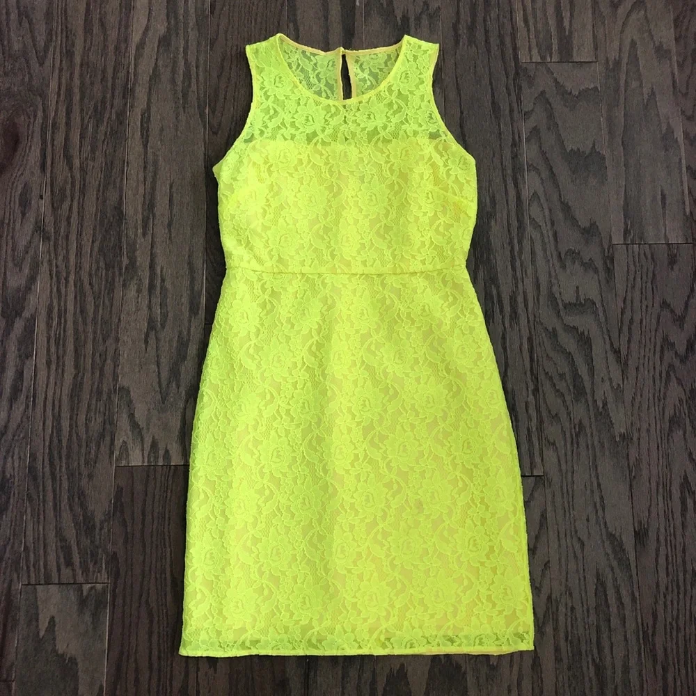 NEW J. Crew Neon Lace Sleeveless Sheath Dress
